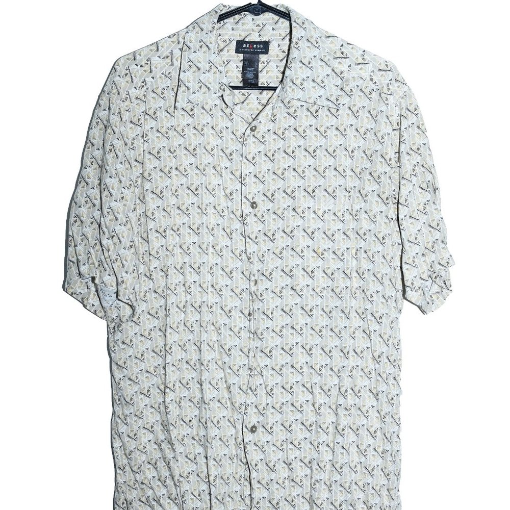 Vintage Y2K Axcess A Claiborne Company Men's Shirt Size Large